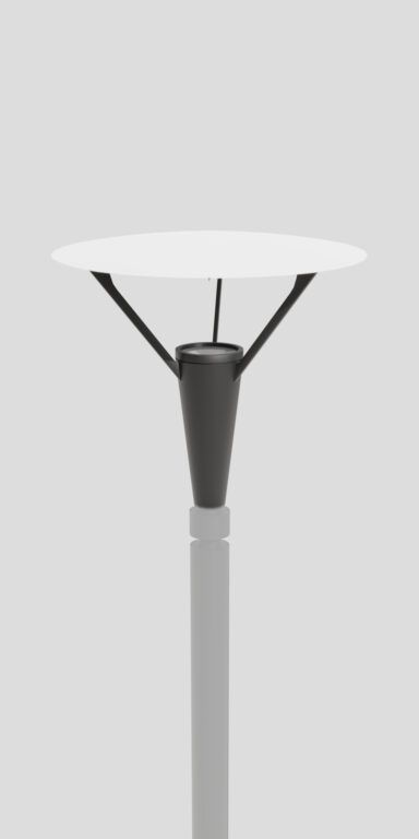 Moderne Beleuchtungskörper 16 Plutonium, die das Licht von einer weißen Platte reflektieren