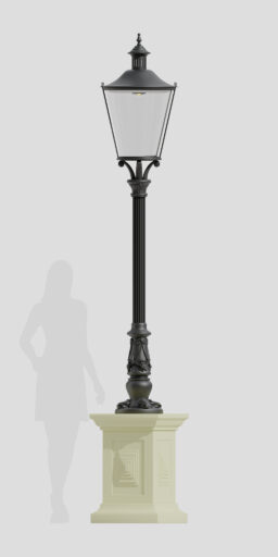 Garten-/Parkplatzlaterne B7/P an einem Lichtmast