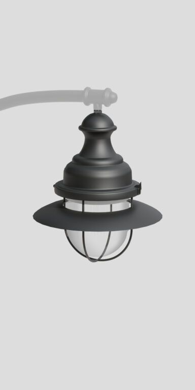 Upgraded 04 Aries Loft Leuchte, mit Baldachin