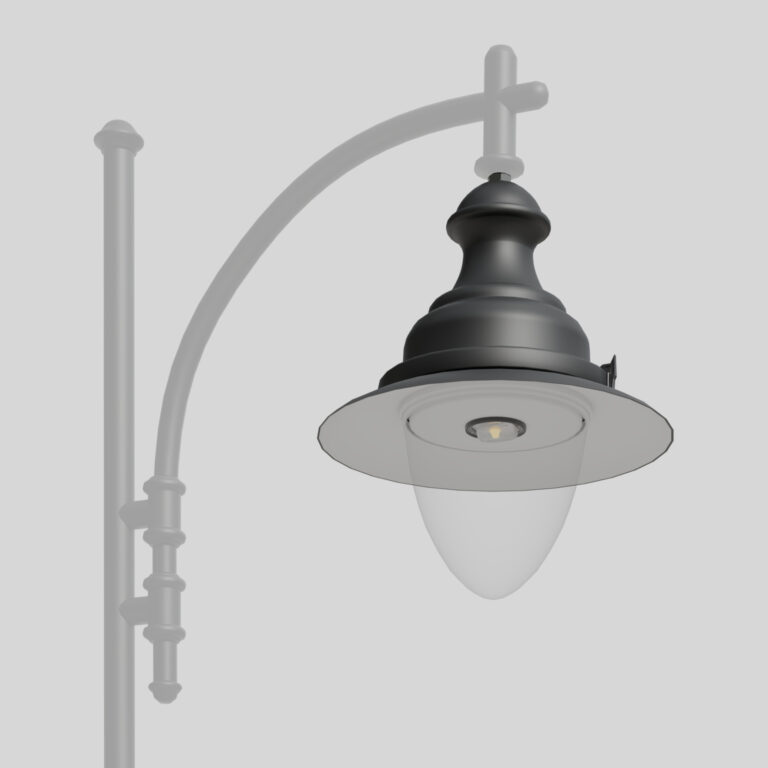 04 Aries B, Leuchte mit konischem Schirm.