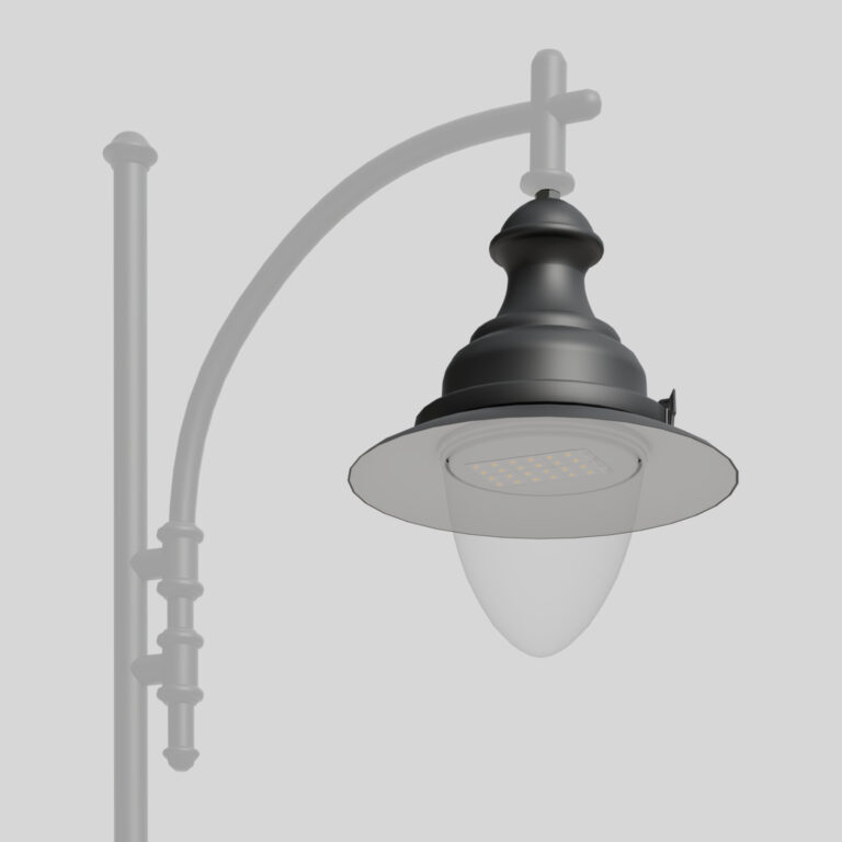 04 Aries B, Leuchte mit konischem Schirm.